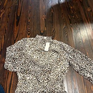 Leopard Print Long Sleeve Top